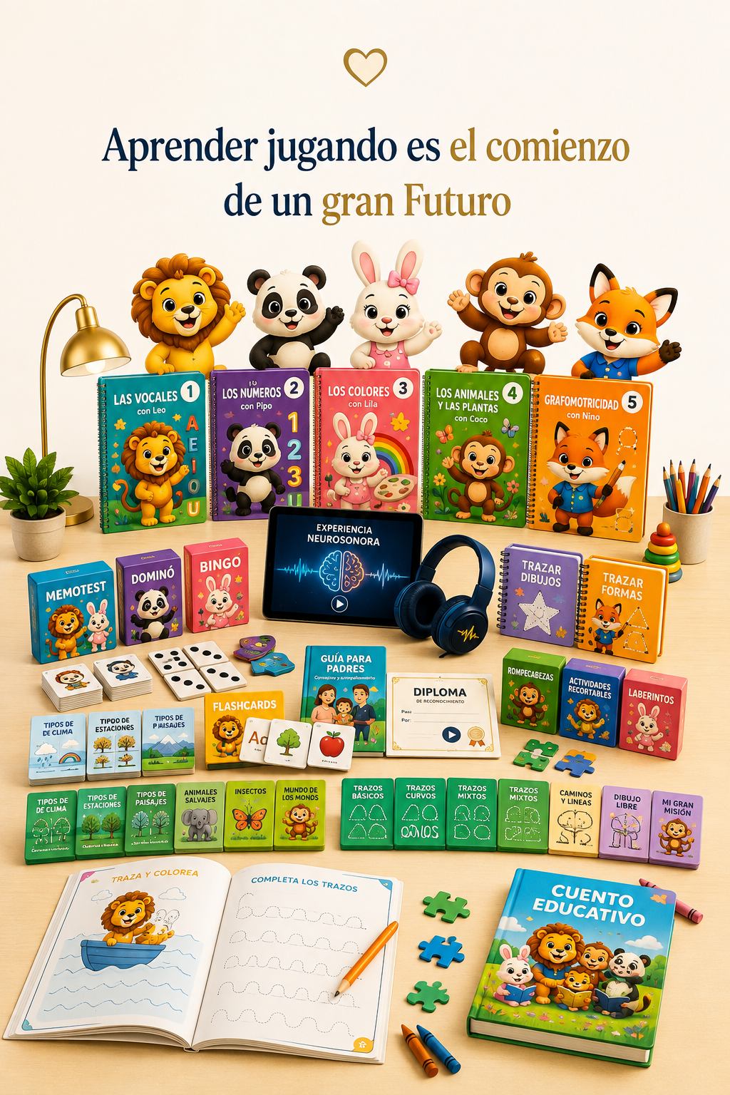 Colección Tamariki® Nivel 1: 5 libros, recursos premium y Experiencia NeuroSonora